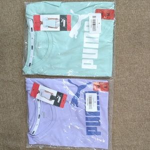 Lot Of 2 Puma Ultra Boyfriend Short Sleeve Tee Shirt Sz M